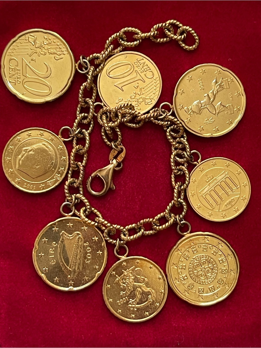Rare finding Euro coins Veronese bracelet
